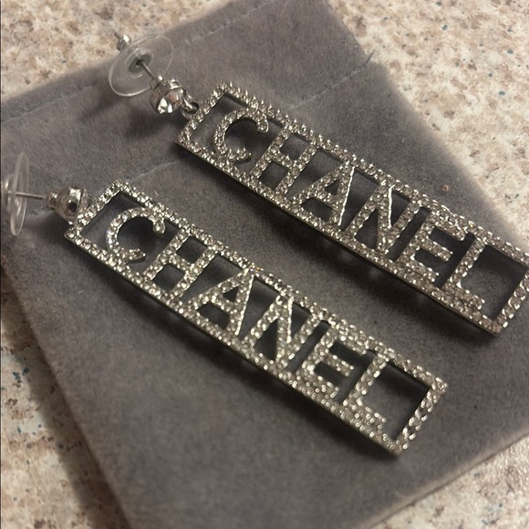 Chanel Silver Earrings - Picture 2 of 5